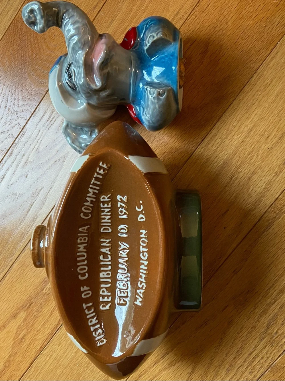 1972 Republican DC Beam Kentucky Bourbon Ceramic Decanter